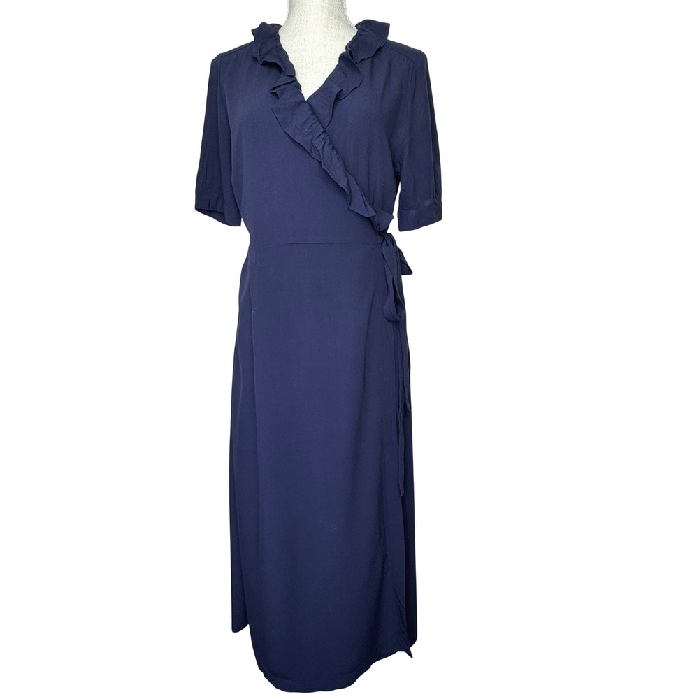 Ines de la Fressange x Uniqlo Wrap Dress Blue Small